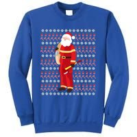 Fire Firefighter Santa Ugly Christmas Xmas Gift Sweatshirt