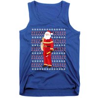 Fire Firefighter Santa Ugly Christmas Xmas Gift Tank Top