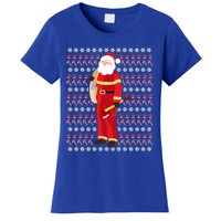 Fire Firefighter Santa Ugly Christmas Xmas Gift Women's T-Shirt