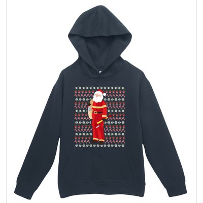 Fire Firefighter Santa Ugly Christmas Xmas Gift Urban Pullover Hoodie