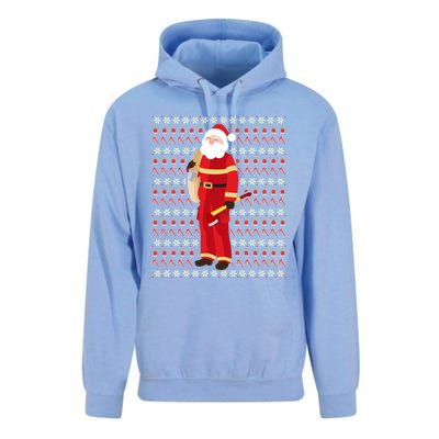 Fire Firefighter Santa Ugly Christmas Xmas Gift Unisex Surf Hoodie