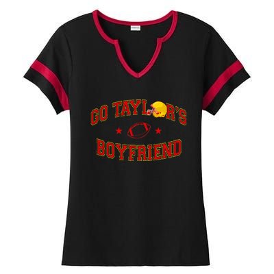 Funny Football Season Vintage In My Travis Hot Era Ladies Halftime Notch Neck Tee