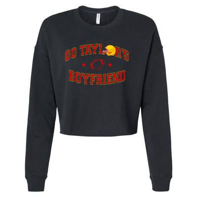 Funny Football Season Vintage In My Travis Hot Era Cropped Pullover Crew