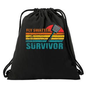 Funny Fly Swatter Survivor Insect Flies Drawstring Bag