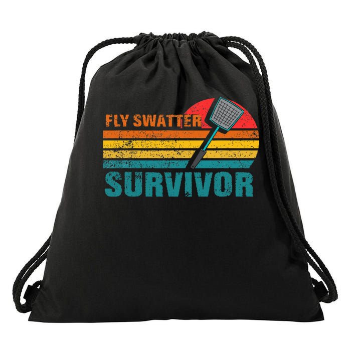 Funny Fly Swatter Survivor Insect Flies Drawstring Bag