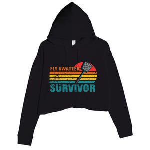 Funny Fly Swatter Survivor Insect Flies Crop Fleece Hoodie