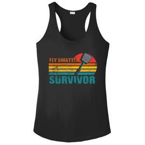 Funny Fly Swatter Survivor Insect Flies Ladies PosiCharge Competitor Racerback Tank