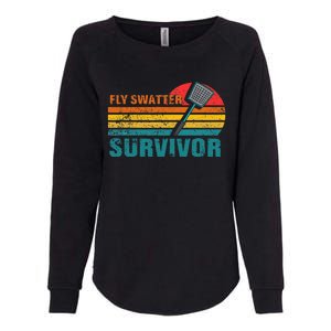 Funny Fly Swatter Survivor Insect Flies Womens California Wash Sweatshirt