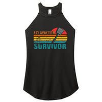 Funny Fly Swatter Survivor Insect Flies Women's Perfect Tri Rocker Tank