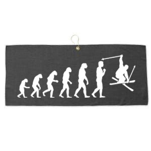 Funny Freestyle Skiing Gift Ski Evolution Cool Gift Large Microfiber Waffle Golf Towel