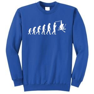 Funny Freestyle Skiing Gift Ski Evolution Cool Gift Sweatshirt