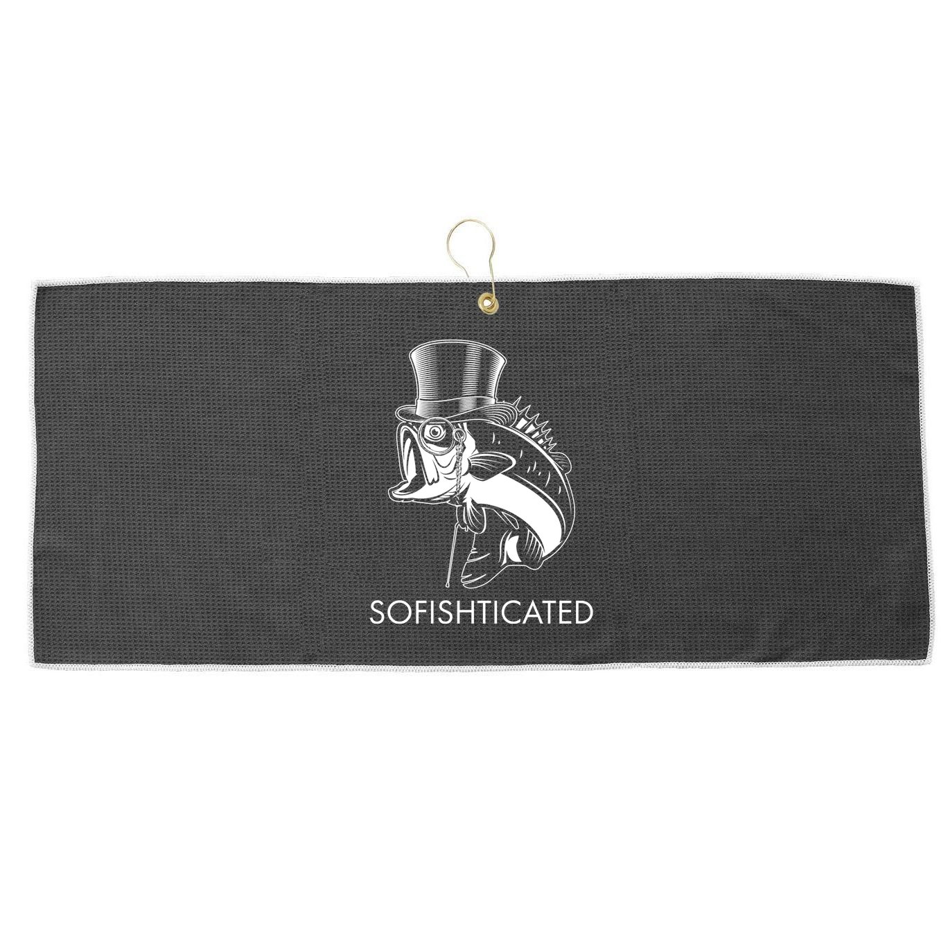 Funny Fancy Sofishticated Large Microfiber Waffle Golf Towel