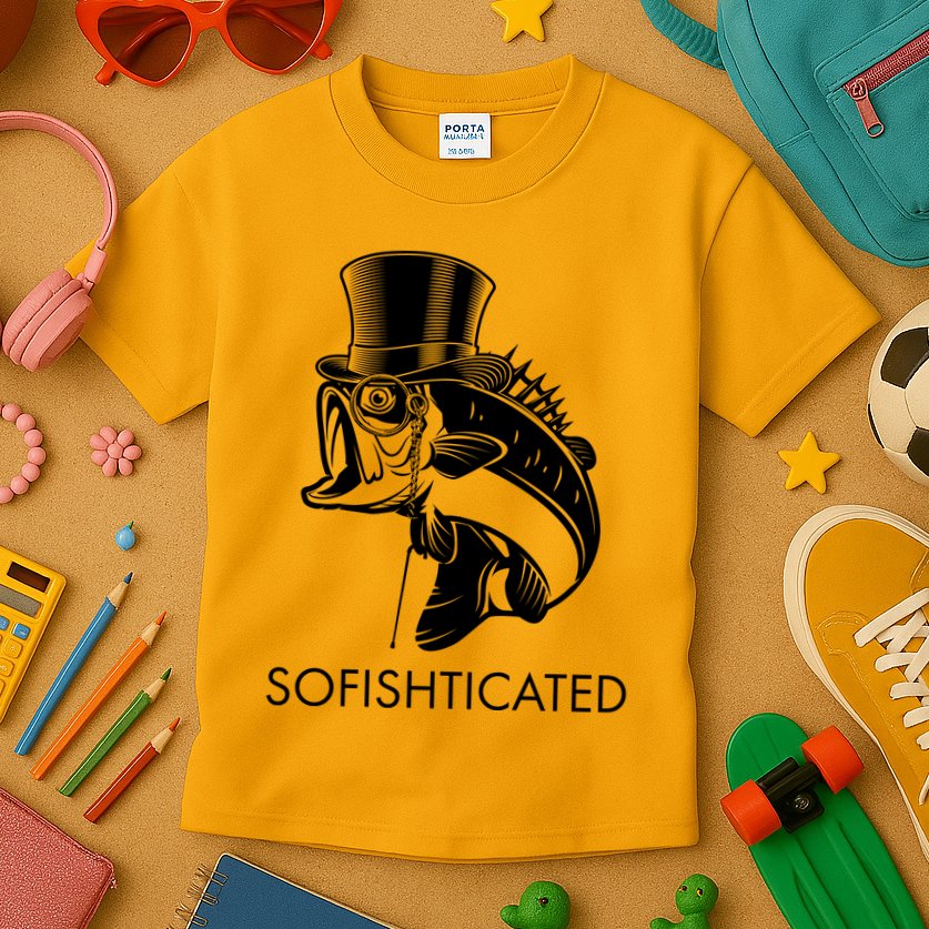 Funny Fancy Sofishticated Kids T-Shirt