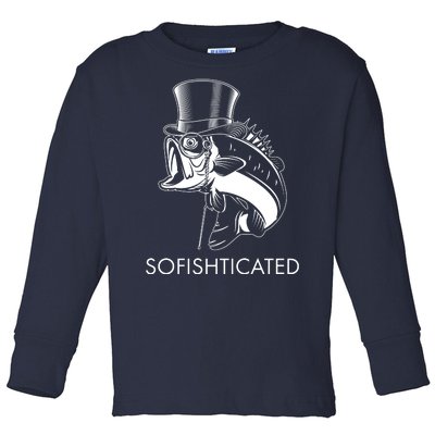 Funny Fancy Sofishticated Toddler Long Sleeve Shirt