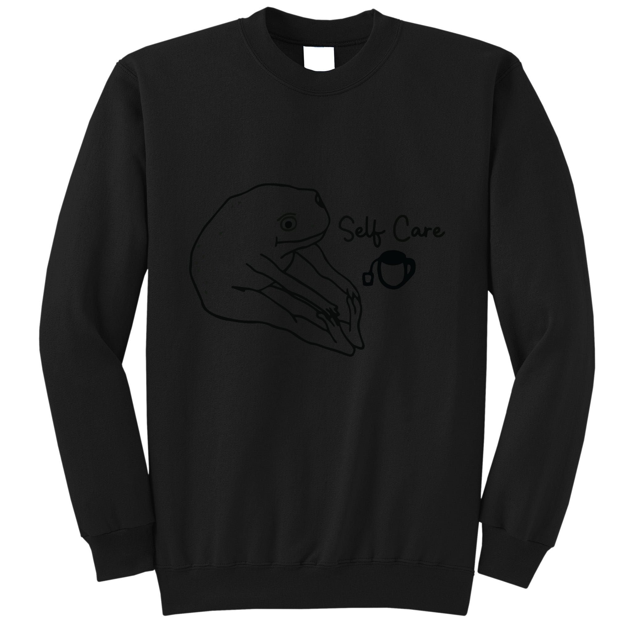 Funny Frog Self Care Retro Tall Sweatshirt