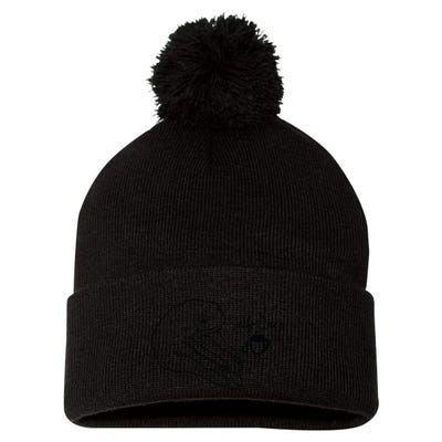 Funny Frog Self Care Retro Pom Pom 12in Knit Beanie
