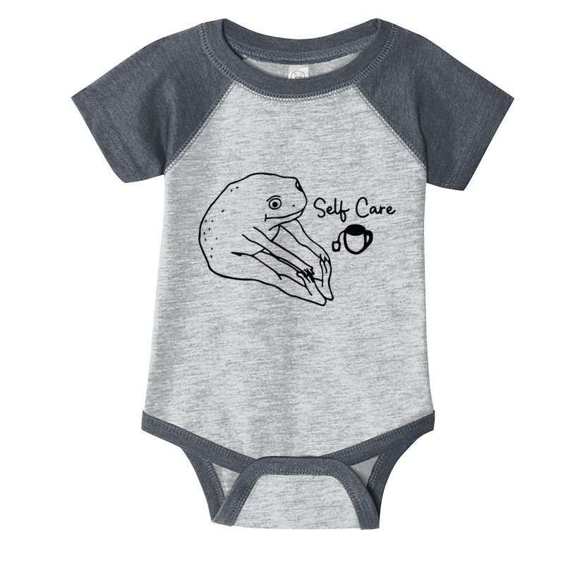 Funny Frog Self Care Retro Infant Baby Jersey Bodysuit
