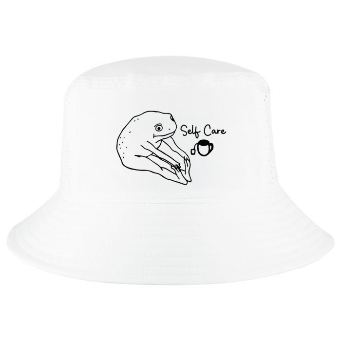 Funny Frog Self Care Retro Cool Comfort Performance Bucket Hat