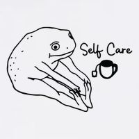 Funny Frog Self Care Retro Cooling Performance Crew T-Shirt