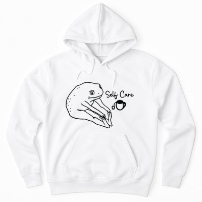 Funny Frog Self Care Retro Hoodie