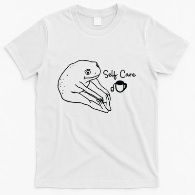 Funny Frog Self Care Retro T-Shirt