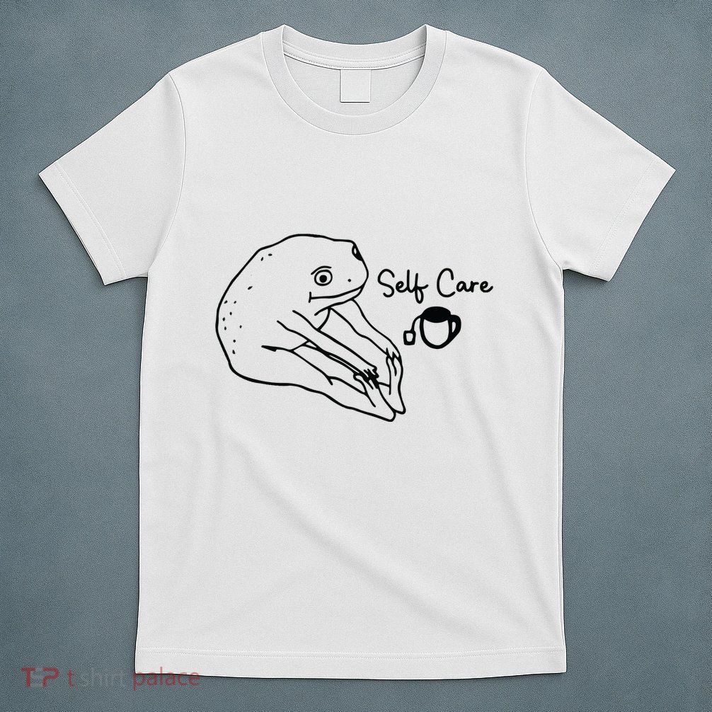 Funny Frog Self Care Retro T-Shirt