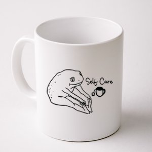 Funny Frog Self Care Retro Coffee Mug