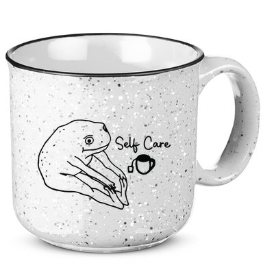 Funny Frog Self Care Retro 15oz Campfire Ceramic Mug