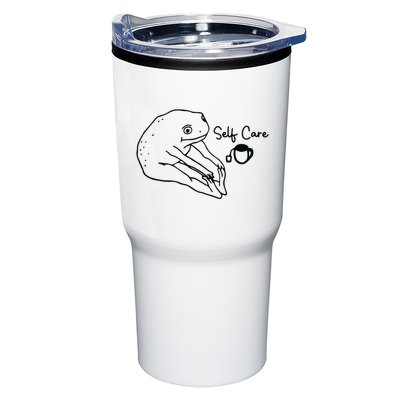 Funny Frog Self Care Retro Tumbler