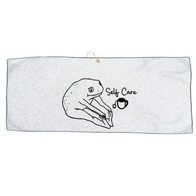 Funny Frog Self Care Retro Large Microfiber Waffle Golf Towel