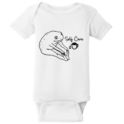Funny Frog Self Care Retro Baby Bodysuit