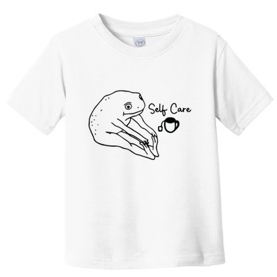 Funny Frog Self Care Retro Toddler T-Shirt
