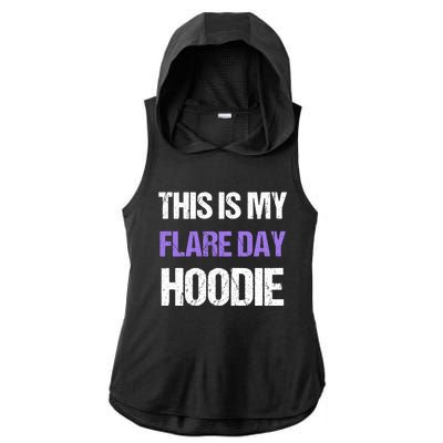 Funny Fibro Spoonie Design Fibromyalgia This Is My Flare Day Gift Ladies PosiCharge Tri-Blend Wicking Draft Hoodie Tank