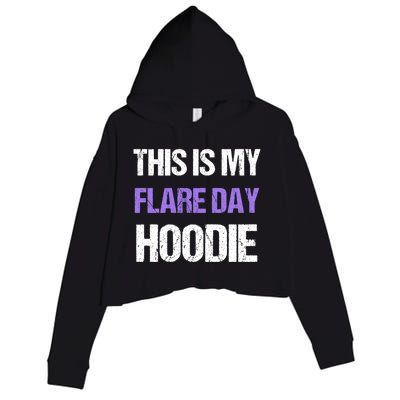 Funny Fibro Spoonie Design Fibromyalgia This Is My Flare Day Gift Crop Fleece Hoodie