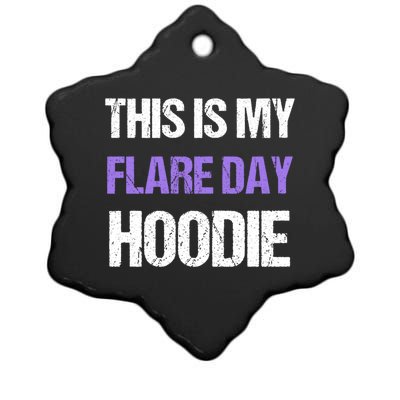 Funny Fibro Spoonie Design Fibromyalgia This Is My Flare Day Gift Ceramic Star Ornament