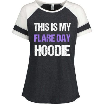 Funny Fibro Spoonie Design Fibromyalgia This Is My Flare Day Gift Enza Ladies Jersey Colorblock Tee