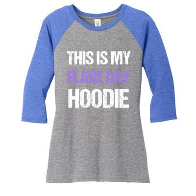 Funny Fibro Spoonie Design Fibromyalgia This Is My Flare Day Gift Women's Tri-Blend 3/4-Sleeve Raglan Shirt