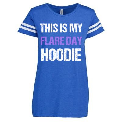 Funny Fibro Spoonie Design Fibromyalgia This Is My Flare Day Gift Enza Ladies Jersey Football T-Shirt