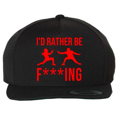 Funny Fencing Sport Gift Cute Fencers Fighters Meaningful Gift Wool Snapback Cap