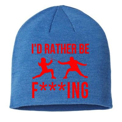 Funny Fencing Sport Gift Cute Fencers Fighters Meaningful Gift Sustainable Beanie