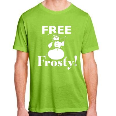 Free Frosty Snowman Christmas Xmas Holiday Trending Adult ChromaSoft Performance T-Shirt