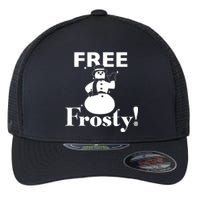 Free Frosty Snowman Christmas Xmas Holiday Trending Flexfit Unipanel Trucker Cap