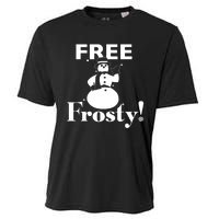 Free Frosty Snowman Christmas Xmas Holiday Trending Cooling Performance Crew T-Shirt