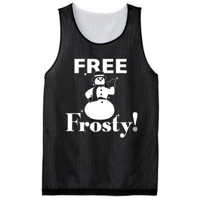 Free Frosty Snowman Christmas Xmas Holiday Trending Mesh Reversible Basketball Jersey Tank