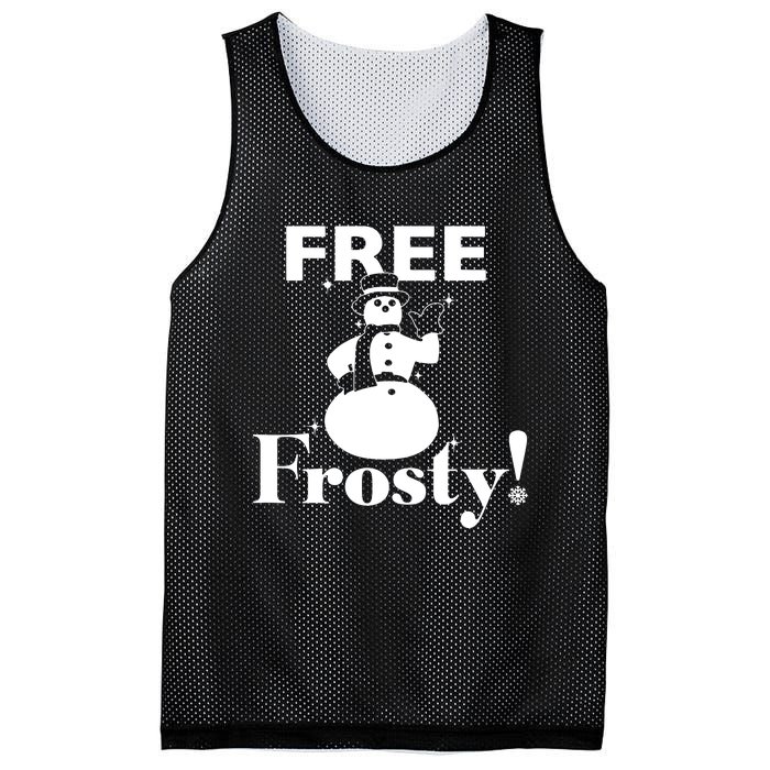 Free Frosty Snowman Christmas Xmas Holiday Trending Mesh Reversible Basketball Jersey Tank