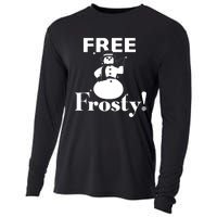 Free Frosty Snowman Christmas Xmas Holiday Trending Cooling Performance Long Sleeve Crew