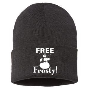 Free Frosty Snowman Christmas Xmas Holiday Trending Sustainable Knit Beanie