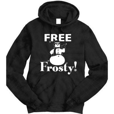 Free Frosty Snowman Christmas Xmas Holiday Trending Tie Dye Hoodie