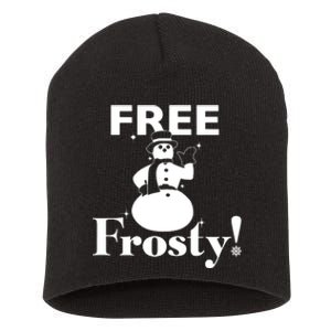 Free Frosty Snowman Christmas Xmas Holiday Trending Short Acrylic Beanie