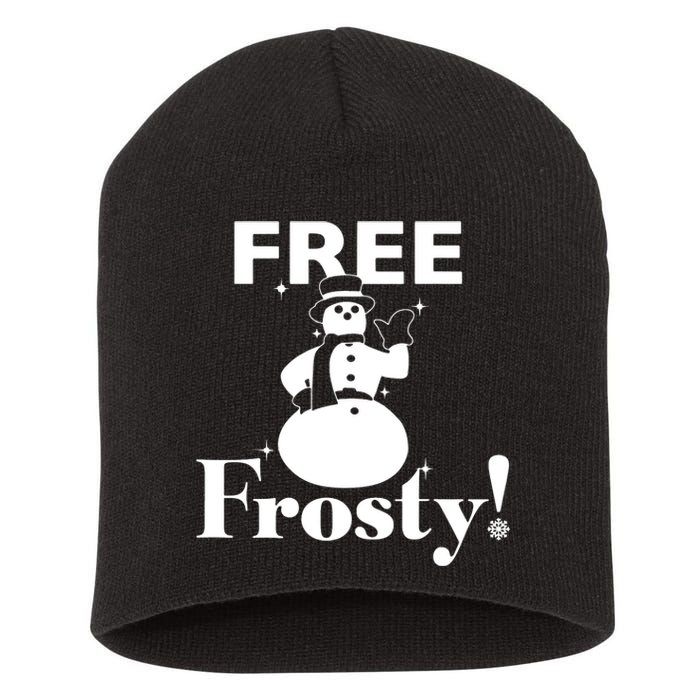 Free Frosty Snowman Christmas Xmas Holiday Trending Short Acrylic Beanie